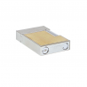 LIGNE 2 SMALL PLATINUM AND BRUSHED GOLD LIGHTER