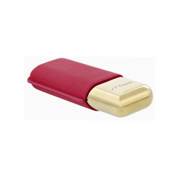 ETUI DUPONT 2 CIGARES ROSE GRAINE DORE