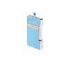 BRIQUET DUPONT SLIMMY LAQUE BLEU CIEL/CHROME