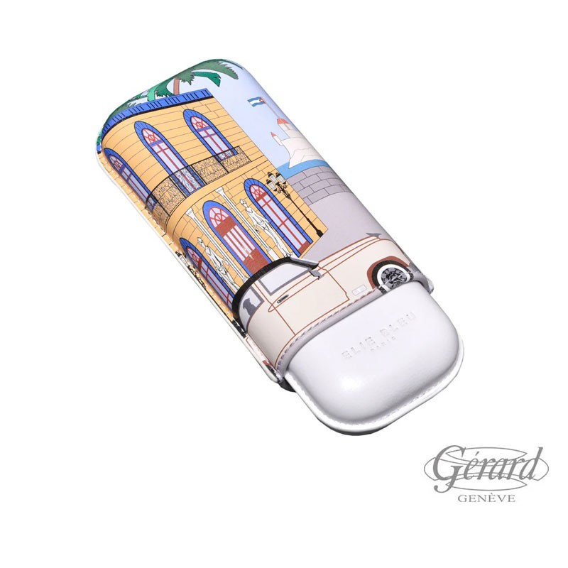 ETUI ELIE BLEU CASA CUBANA LE PARISIEN 2 CIGARS