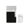 BRIQUET TABLE DUPONT LAQUE NOIR ARGENTE