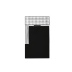 BRIQUET TABLE DUPONT LAQUE NOIR ARGENTE