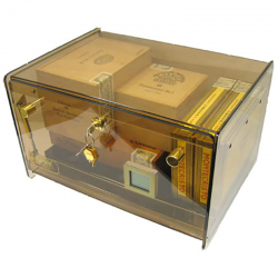 HUMIDOR PLEXI GERARD MARRON PETIT MODELE